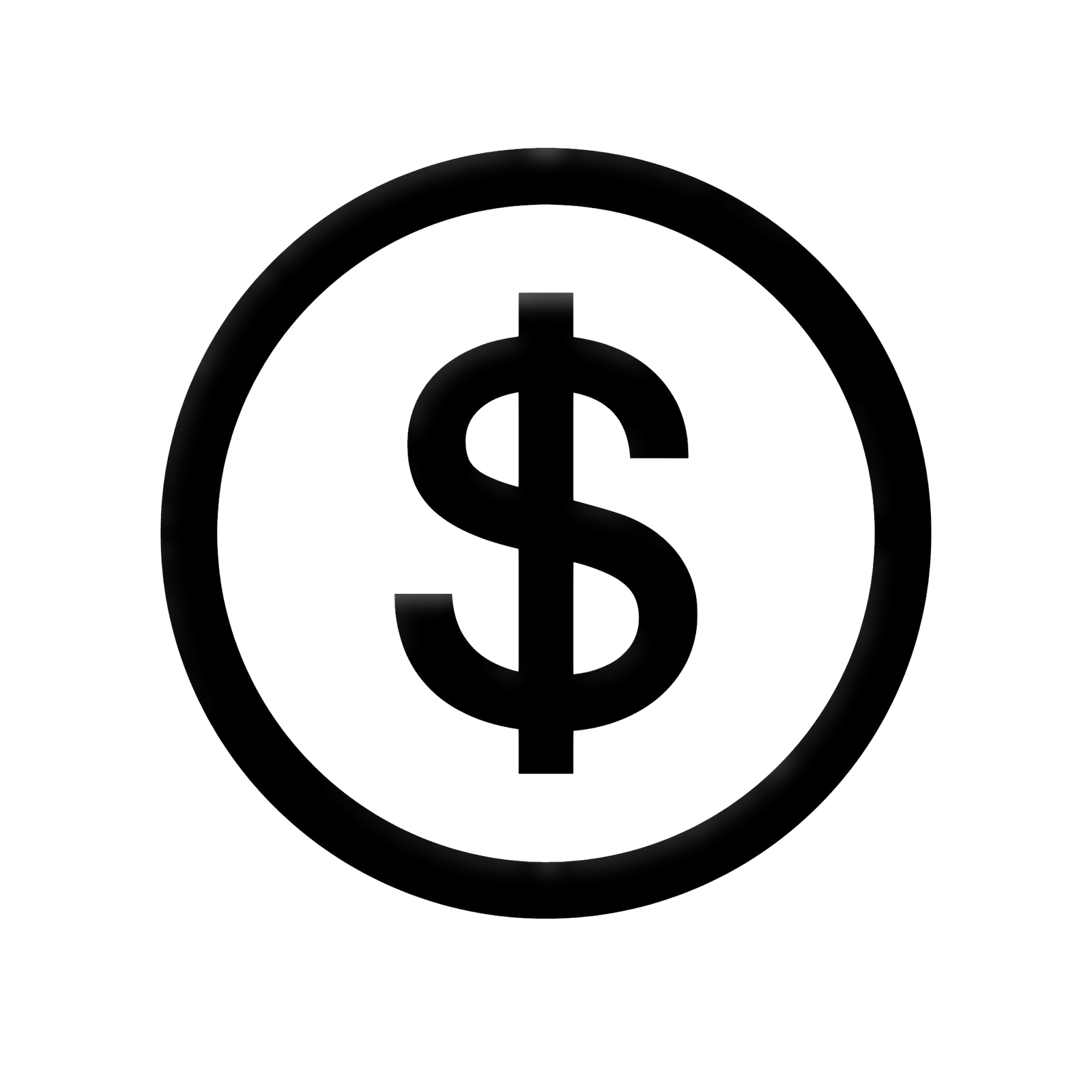 dollar black icon